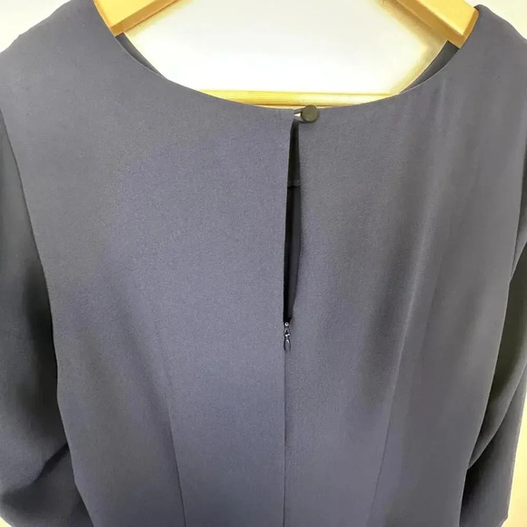 Laundry NWOT Navy 3/4 Sleeve Midi Shift Dress SIZE 8 - Picture 4 of 9
